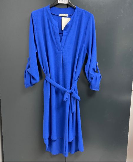 TUNIC DRESS WITH LINK PE1415 ROYAL BLUE