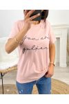 COTTON T-SHIRT "YOU ARE GOLDEN" PE963 PINK