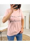 KATOENEN T-SHIRT "YOU ARE GOLDEN" PE963 ROZE