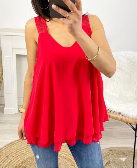 TOP VAAS BANDJES KANT PE1485 ROOD