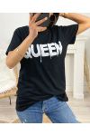 CAMISETA QUEEN COTTON PE975 NEGRA