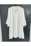 ROBE EVASEE PE983 BLANC