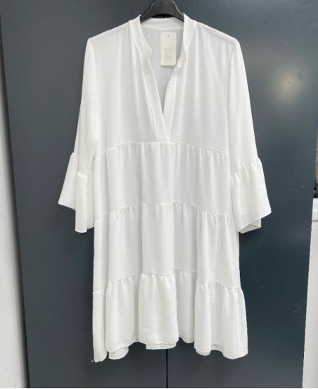 ROBE EVASEE PE983 BLANC