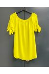 ELASTIC NECKLINE TOP PE1391 YELLOW