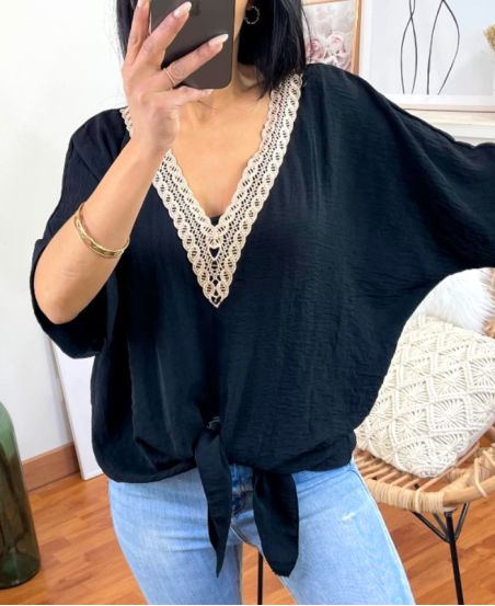 TOP ENCOLURE FANTAISIE A NOUER PE1340 NOIR