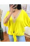 TOP ENCOLURE FANTAISIE A NOUER PE1340 JAUNE