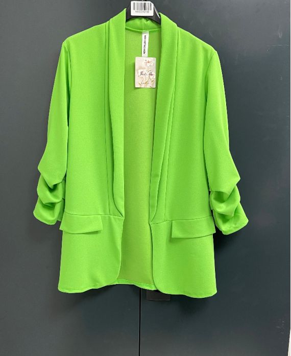 BLAZER JACKET PLEATED SLEEVES PE693 GREEN