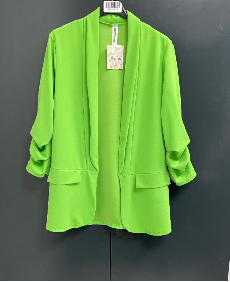 GIACCA BLAZER MANICHE PLISSETTATE PE693 VERDE
