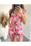 TROPICAL SHORTSUIT PE1154 ROZE