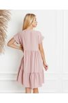 OVERSIZE DRESS V-NECK PE1191 PINK