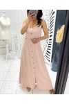 LONG DRESS WITH BUTTONS PE1234 PINK