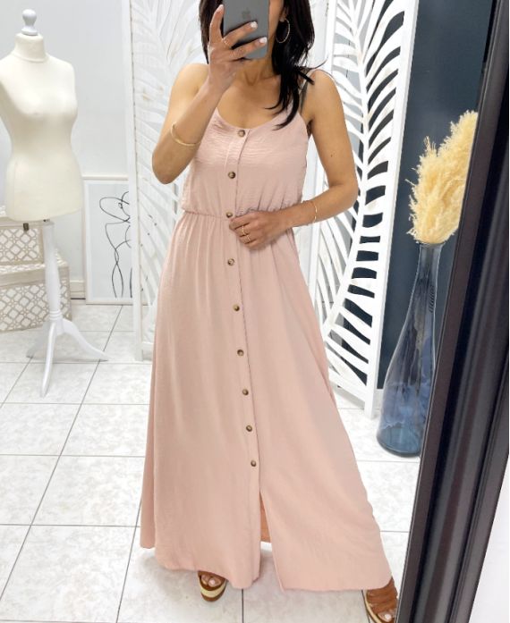 LANGES KLEID MIT KNÖPFEN PE1234 PINK