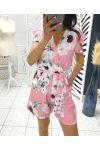 FLORAL SHORTSUIT PE1059 PINK