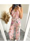 TRAJE PANTALÓN FLORAL PE1268 ROSA