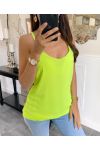 TOP WITH SHOULDER STRAPS PE2045 FLUORESCENT YELLOW
