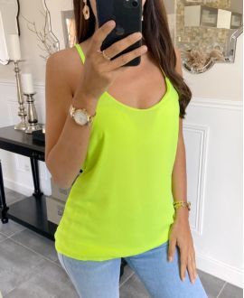 TOP WITH SHOULDER STRAPS PE2045 FLUORESCENT YELLOW
