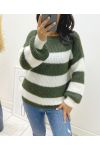 SOFT PULLOVER STRIPE AH11 KAKI