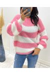 SOFT SWEATER STRIPE AH11 PINK