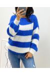 SOFT SWEATER STRIPE AH11 ROYAL BLUE