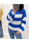 SOFT SWEATER STRIPE AH11 ROYAL BLUE