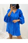 CHEMISE PLISSEE BRILLANTE AH855 BLEU CIEL