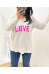 SWETER WEŁNIANY LOVE AH65 BEŻOWY