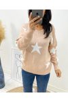 WOOL SWEATER STAR AH90 PINK