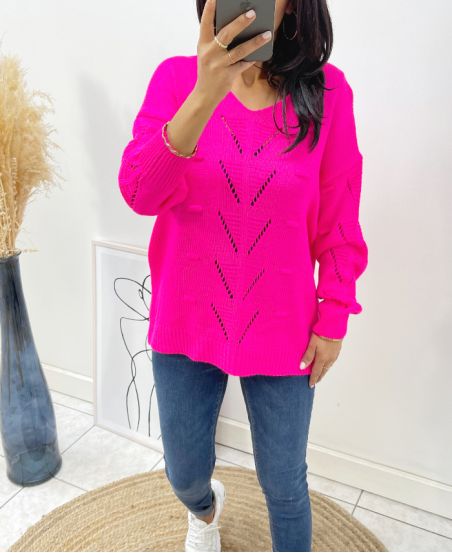PULLOVER AH116 FUSHIA