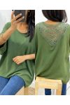 TOP OVERSIZE BACK LACE AH226 KAKI