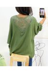 TOP OVERSIZE BACK LACE AH226 KAKI