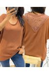 TOP OVERSIZE BACK LACE AH226 AH226 CAMEL