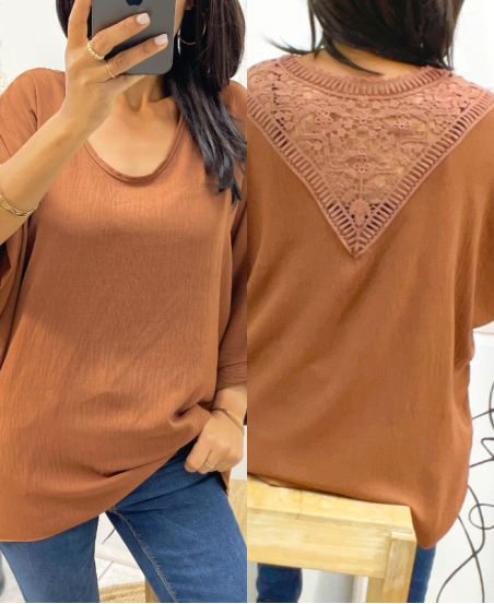 TOP OVERSIZE BACK LACE AH226 AH226 CAMEL