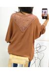 TOP OVERSIZE BACK LACE AH226 AH226 CAMEL