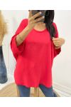 TOP OVERSIZE BACK LACE AH226 RED