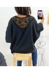 TOP OVERSIZE BACK LACE AH226 BLACK