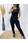 VELVET EFFECT TROUSERS AH162 BLACK