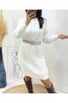 TWISTED MESH DRESS AH221 WHITE