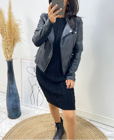 TWISTED MESH DRESS AH221 BLACK