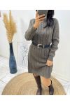 TWISTED MESH DRESS AH221 CHOCO