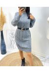 TWISTED MESH DRESS AH221 GREY