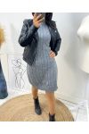 TWISTED MESH DRESS AH221 GREY