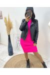 TWISTED MESH DRESS AH221 FUSHIA