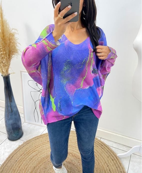 IMPLICATED SWEATER AH23 PURPLE