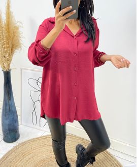BLOUSE AH256 BORDEAUX