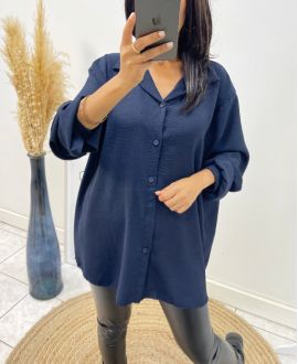 BLOUSE AH256 NAVY BLUE