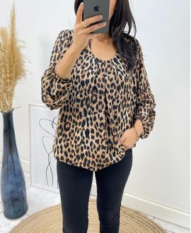 BLOUSE PRINTED ANIMAL BALL EFFECT AH218 I3
