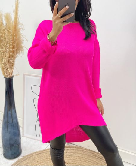 PULLOVER LONG AH236 FUSHIA