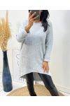 LONG PULLOVER AH236 GREY
