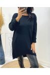 LONG SWEATER AH236 BLACK