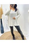 WOOL SWEATER 2 POUCHES AH179 BEIGE